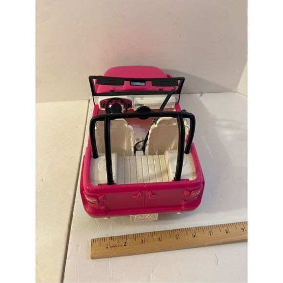 Barbie doll Jeep Dollhouse Pretend Play Pink - Picture 3 of 3